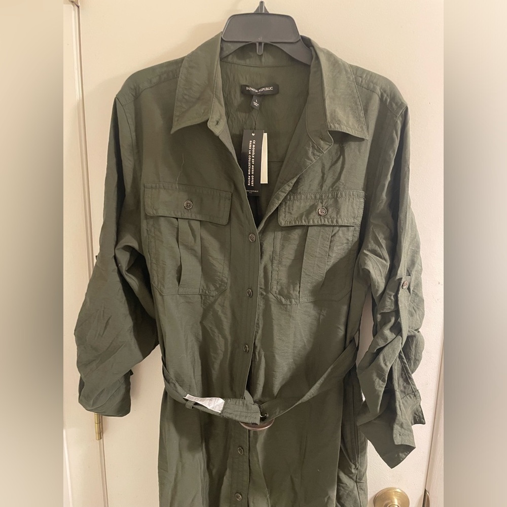 NWT Banana Republic shirt dress sz L